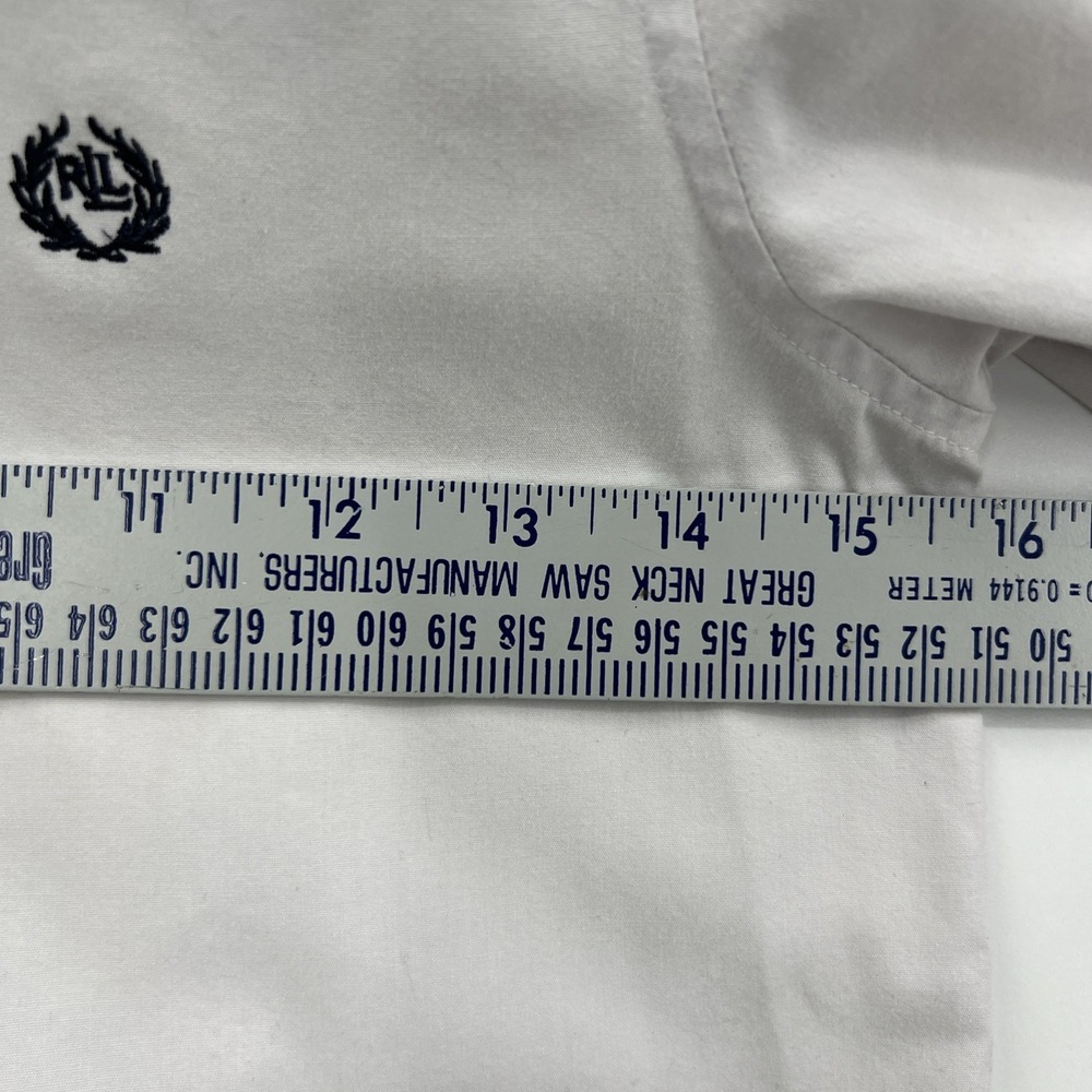 Polo Ralph Lauren Boys White Button Down Oxford Shirt Youth Size 8 Logo - Picture 3 of 9